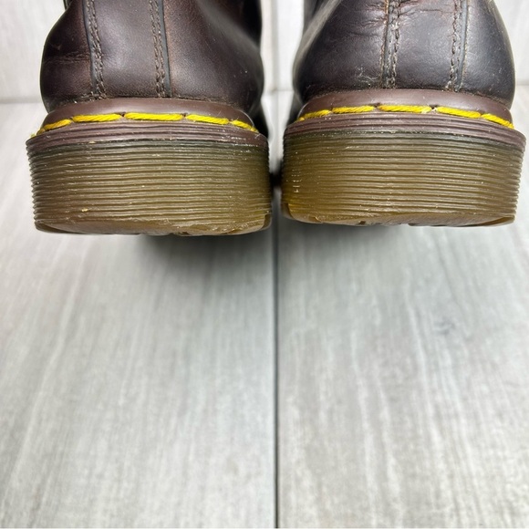 Vintage Y2K Dr. Martens Docs 8057 England Brown Leather Boots Womens Size 6 UK 4 - Picture 9 of 11